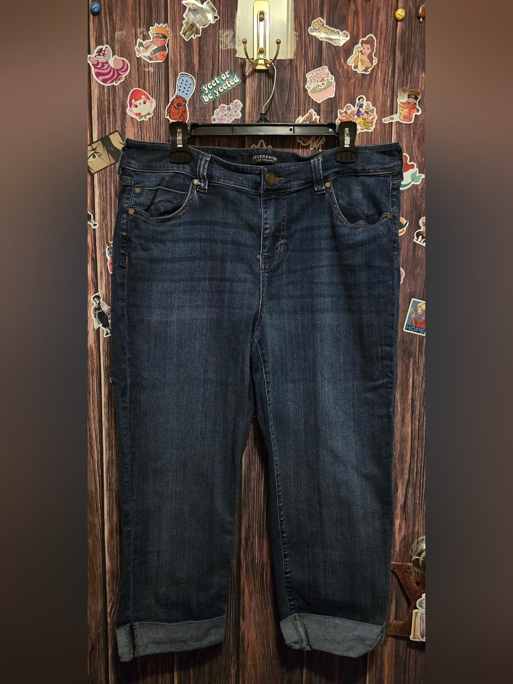 Liverpool The Crop Straight Leg Jeans in Blue Waist 18W